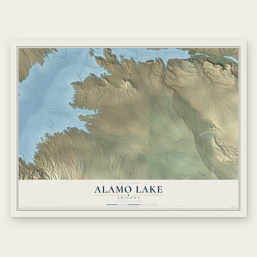 Alamo Lake, Arizona map print, the full design