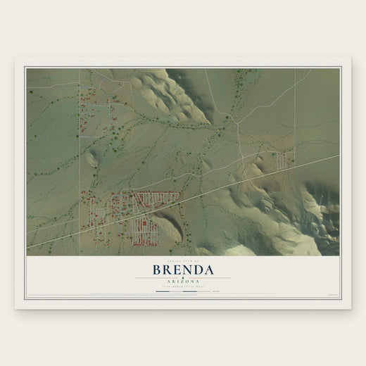 Brenda, Arizona map print, the full design