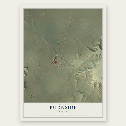 Burnside, Arizona map print, the full design