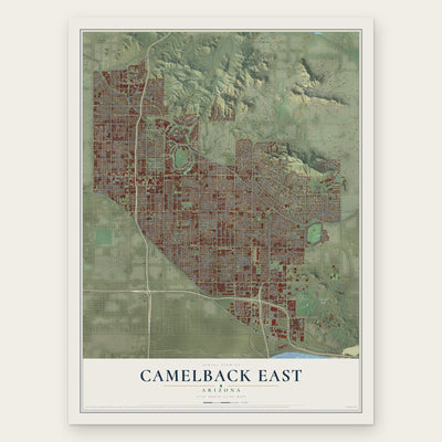Camelback East, Arizona map print, the full design