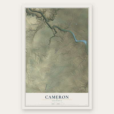 Cameron, Arizona map print, the full design