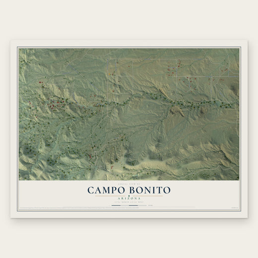 Campo Bonito, Arizona map print, the full design