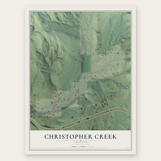 Christopher Creek, Arizona map print, the full design