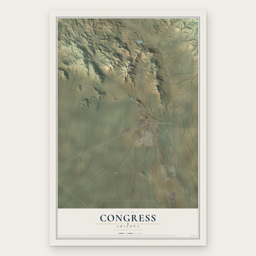 Congress, Arizona map print, the full design