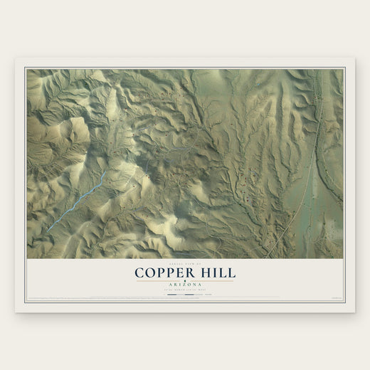 Copper Hill, Arizona map print, the full design