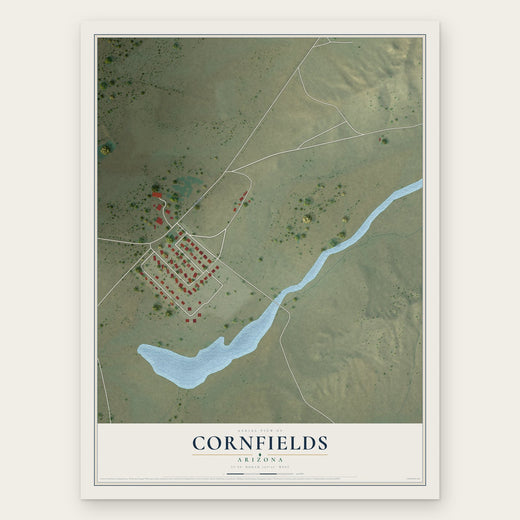 Cornfields, Arizona map print, the full design