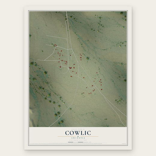 Cowlic, Arizona map print, the full design
