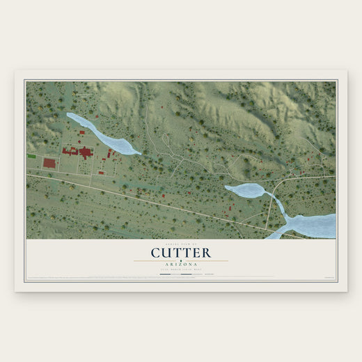 Cutter, Arizona map print, the full design