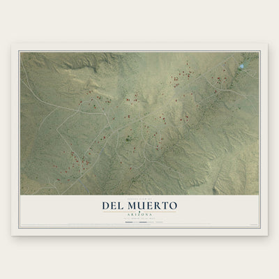 Del Muerto, Arizona map print, the full design