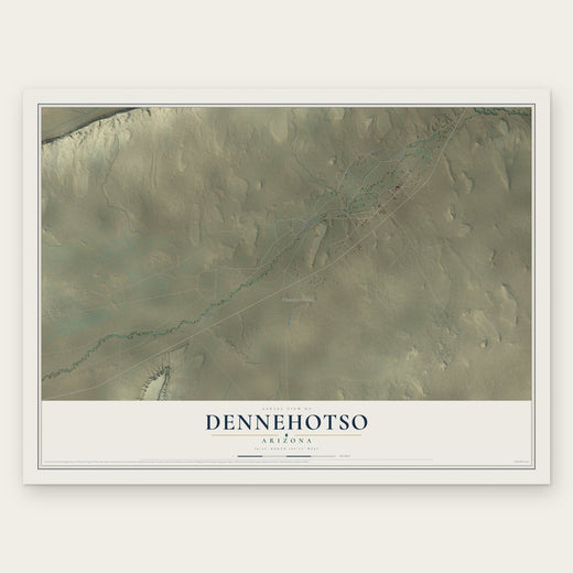Dennehotso, Arizona map print, the full design