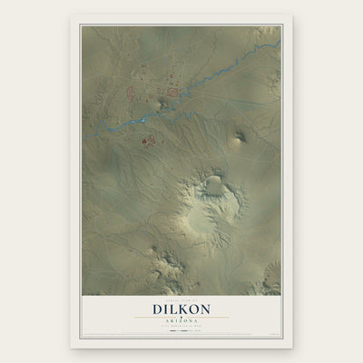 Dilkon, Arizona map print, the full design