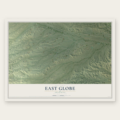 East Globe, Arizona map print, the full design