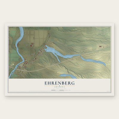 Ehrenberg, Arizona map print, the full design