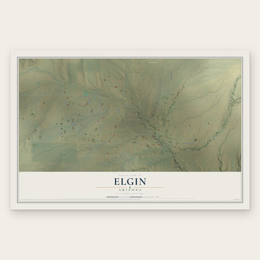 Elgin, Arizona map print, the full design