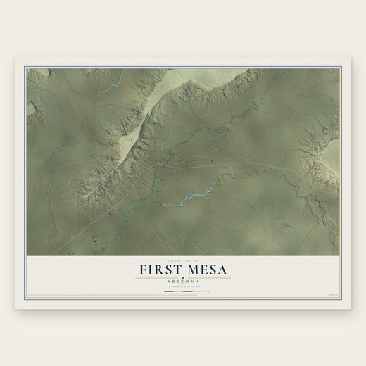 First Mesa, Arizona map print, the full design