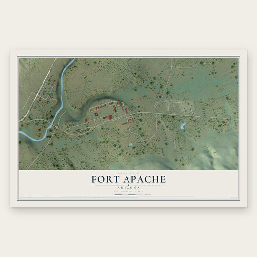 Fort Apache, Arizona map print, the full design