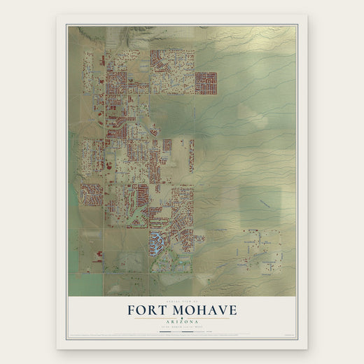Fort Mohave, Arizona map print, the full design