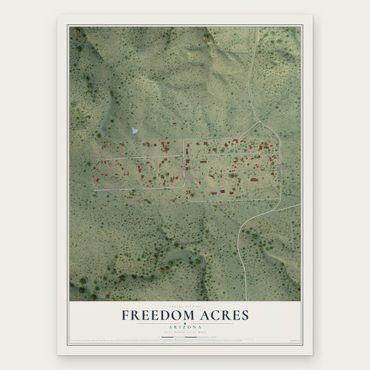 Freedom Acres, Arizona map print, the full design