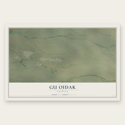 Gu Oidak, Arizona map print, the full design