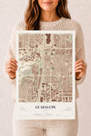 Map of Guadalupe, Arizona, 12 x 18 inch unframed archival matte print