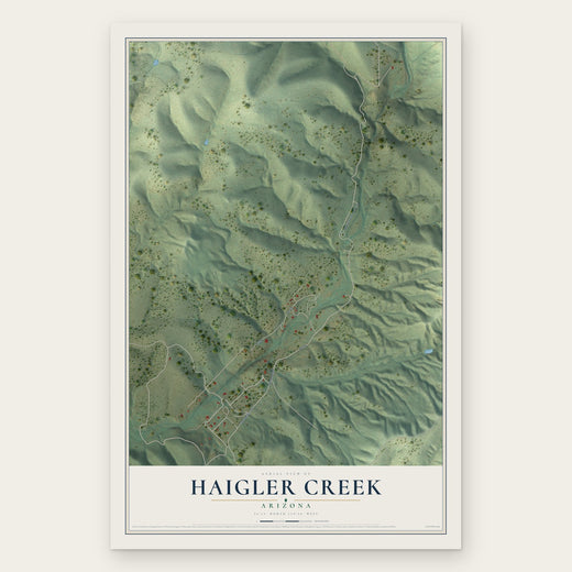 Haigler Creek, Arizona map print, the full design