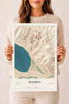 Map of Hayden, Arizona, 12 x 18 inch unframed archival matte print
