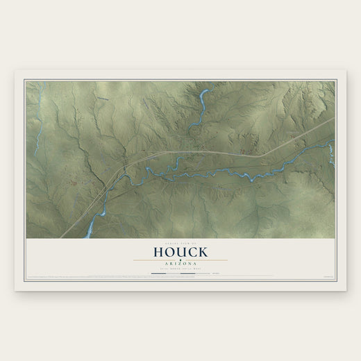 Houck, Arizona map print, the full design