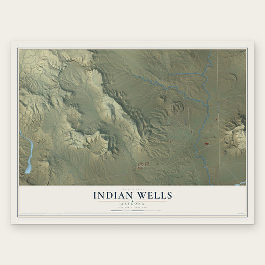 Indian Wells, Arizona map print, the full design