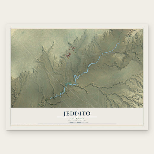 Jeddito, Arizona map print, the full design
