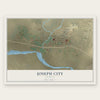 Joseph City, Arizona map print, the full design