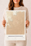 Map of Kaibab Band of Paiute Indians, Arizona, 12 x 18 inch unframed archival matte print
