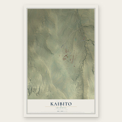 Kaibito, Arizona map print, the full design