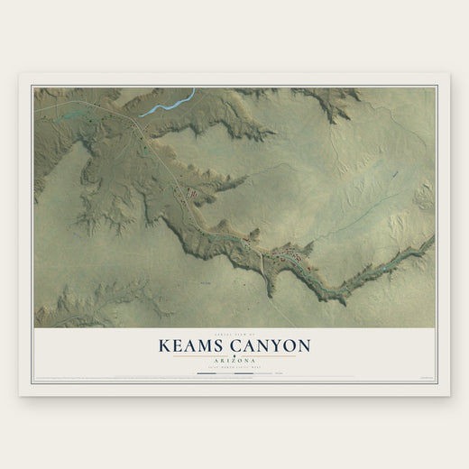 Keams Canyon, Arizona map print, the full design