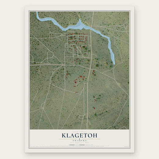 Klagetoh, Arizona map print, the full design