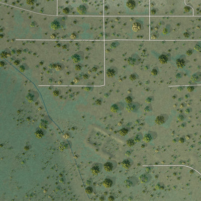 Close-up of the map of Komatke, Arizona print showing street and building detail
