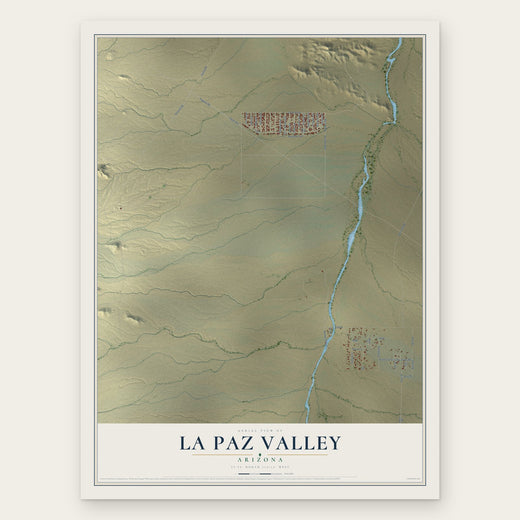 La Paz Valley, Arizona map print, the full design