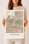 Map of Litchfield Park, Arizona, 12 x 18 inch unframed archival matte print
