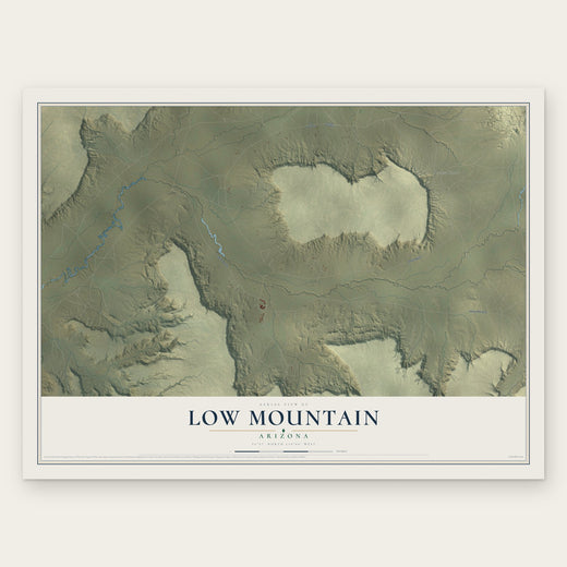 Low Mountain, Arizona map print, the full design