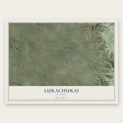 Lukachukai, Arizona map print, the full design