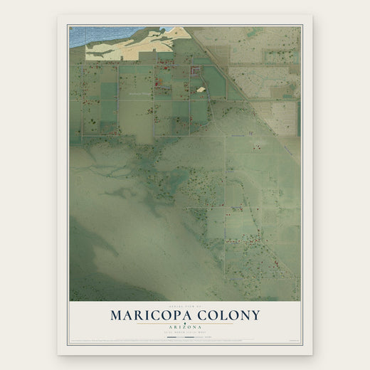 Maricopa Colony, Arizona map print, the full design