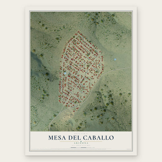 Mesa del Caballo, Arizona map print, the full design