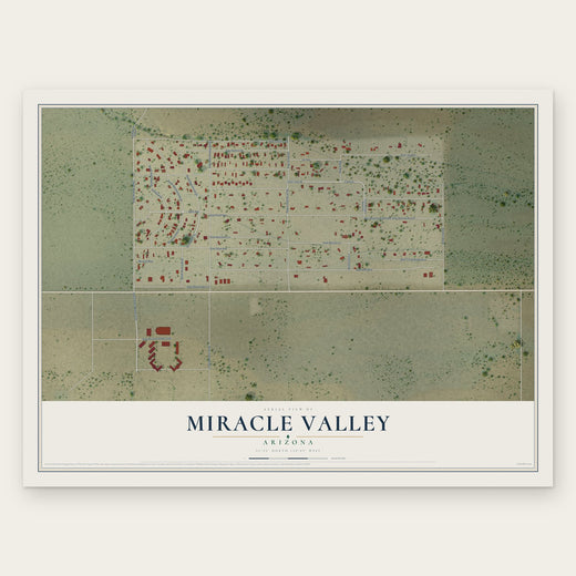 Miracle Valley, Arizona map print, the full design