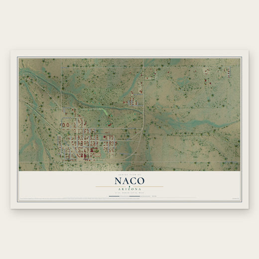 Naco, Arizona map print, the full design
