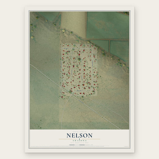Nelson, Arizona map print, the full design