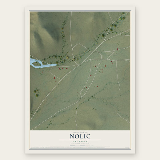 Nolic, Arizona map print, the full design