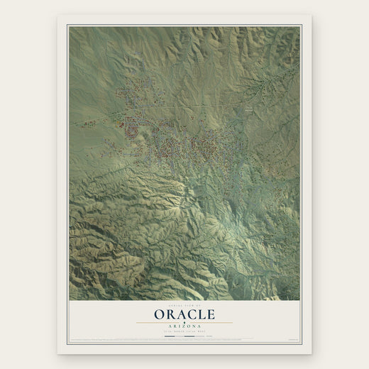 Oracle, Arizona map print, the full design
