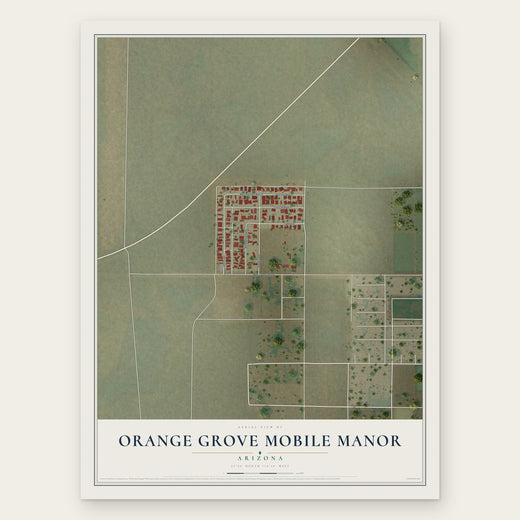 Orange Grove Mobile Manor, Arizona map print, the full design