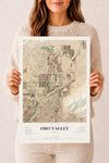 Map of Oro Valley, Arizona, 12 x 18 inch unframed archival matte print
