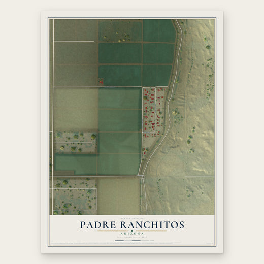 Padre Ranchitos, Arizona map print, the full design