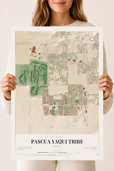 Pascua Yaqui Tribe, Arizona map print, 18" x 24", Archival Matte Print